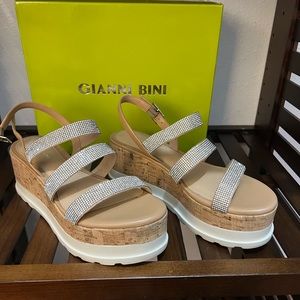 Gianni Bini rhinestone sandals Wedges